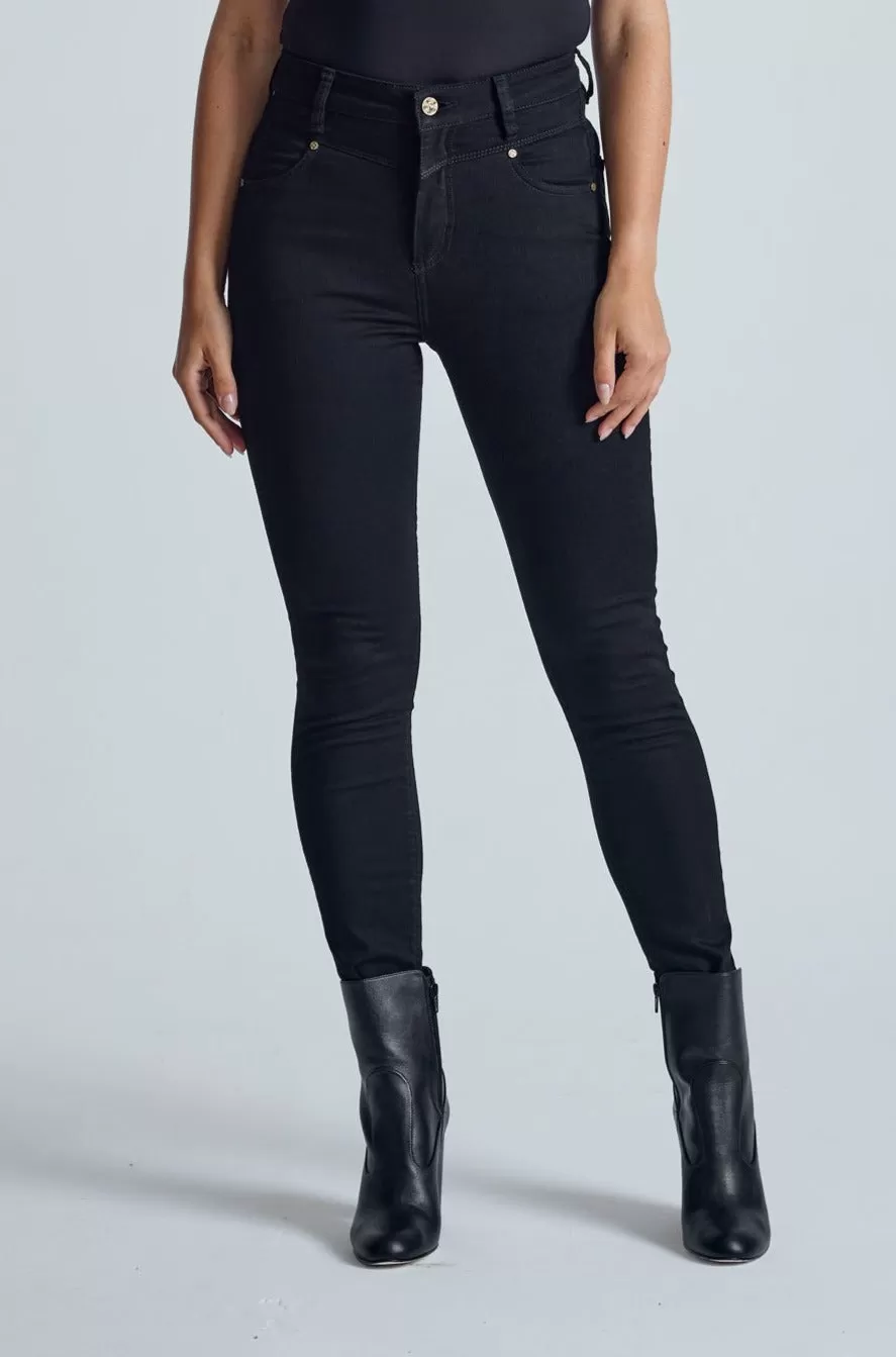 Ebony Nina High Waisted Skinny Jeans - GOTS Certified Organic Cotton and Recycled Polyester