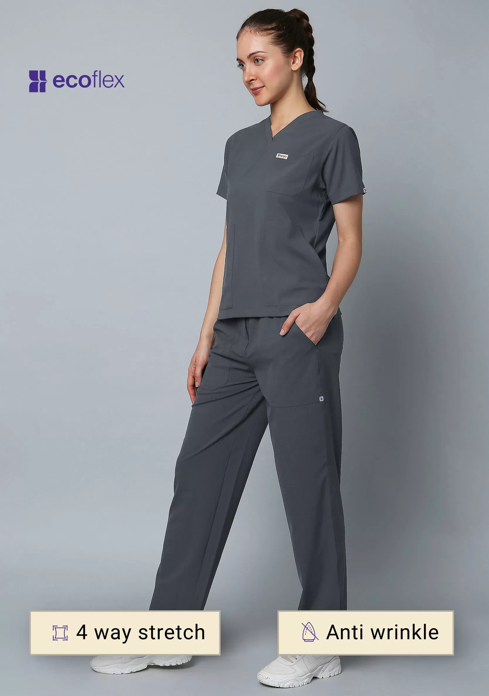 Ecoflex Women's 5 Pocket (Steel Grey) Scrub