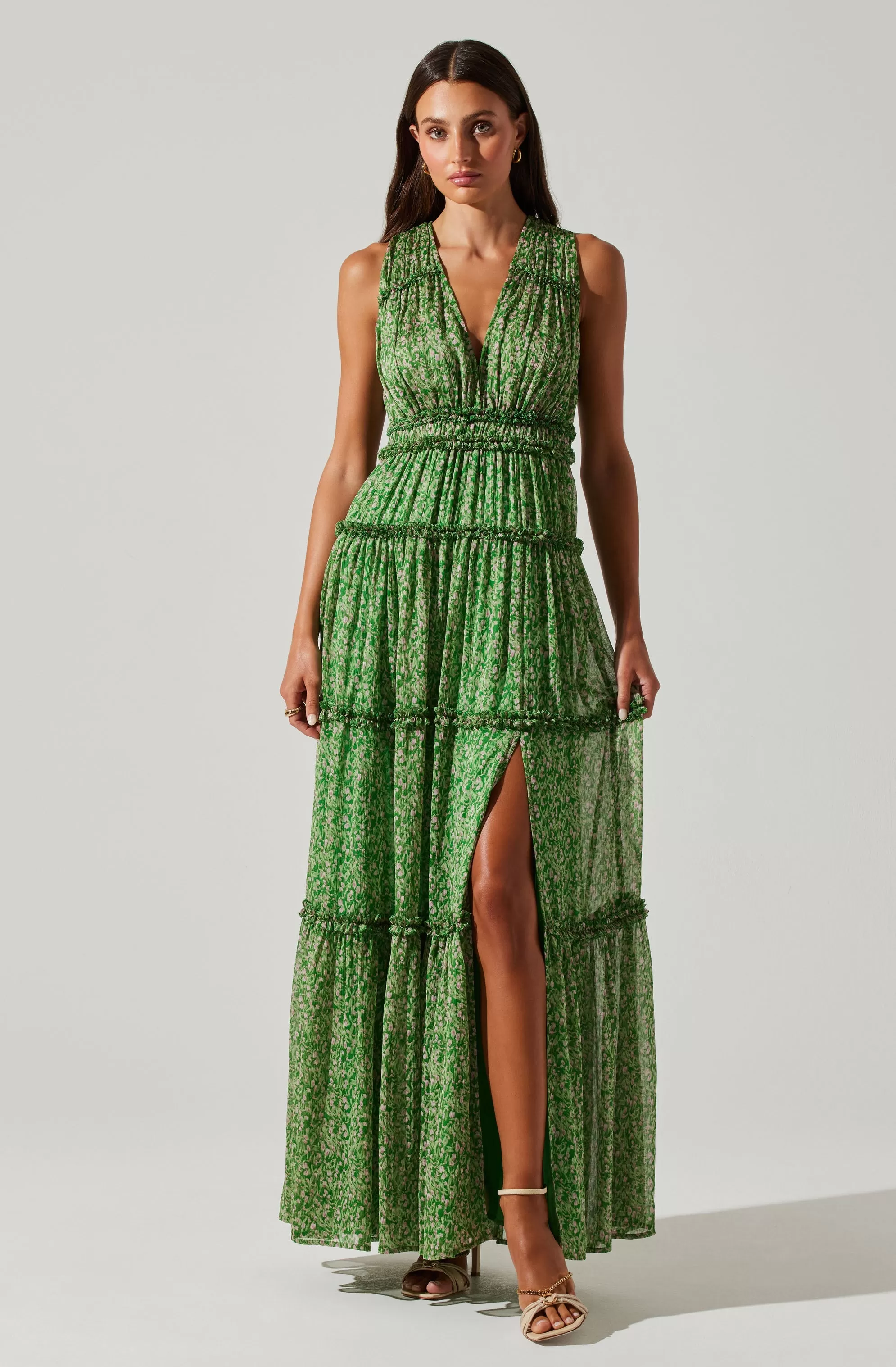 Edessa Tiered Ruffle Maxi Dress