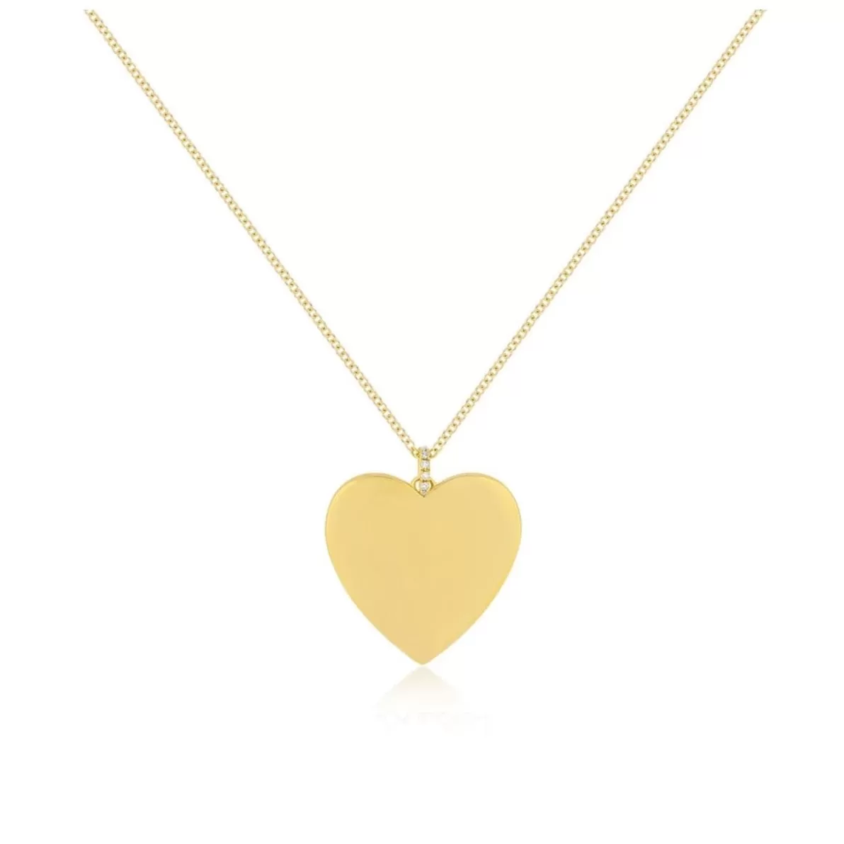 EF Collection - Jumbo Heart Necklace, Yellow Gold