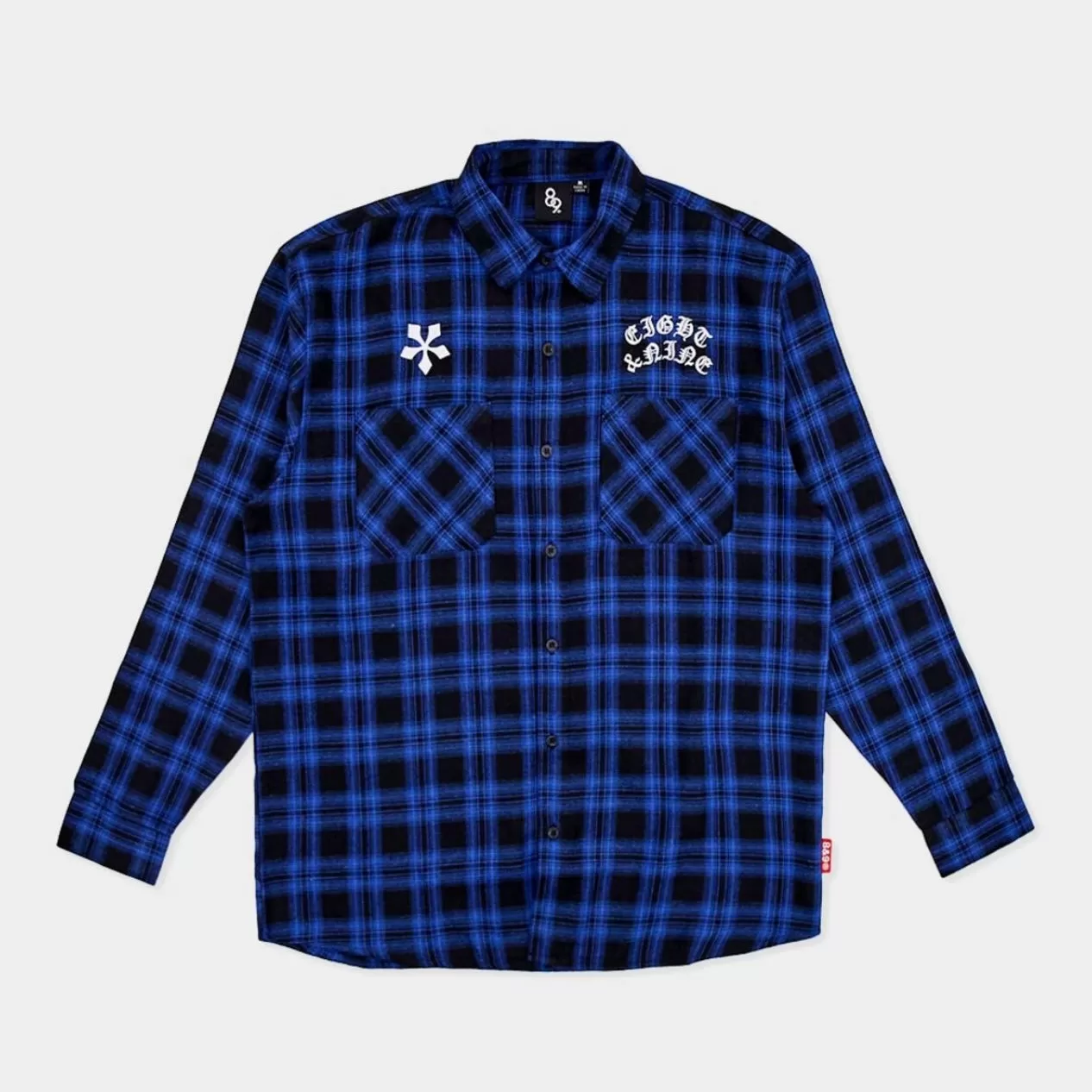 Eight & Nine Aves Blue Flannel