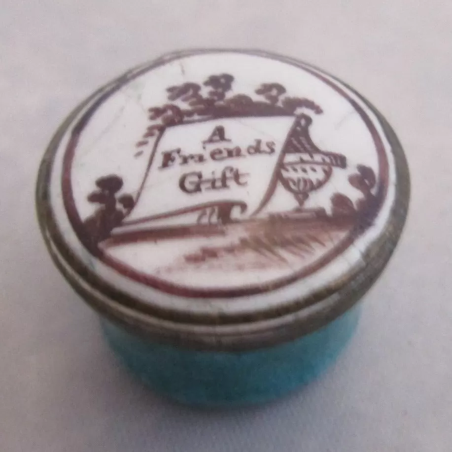 Enamel Patch Box A Friends Gift Antique Georgian c1800