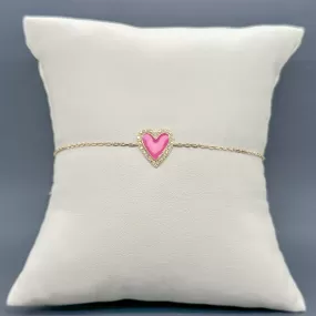 Estate 14K Y Gold Heart Bracelet