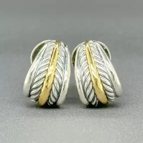 Estate David Yurman SS 18 Vintage Hoop Earrings