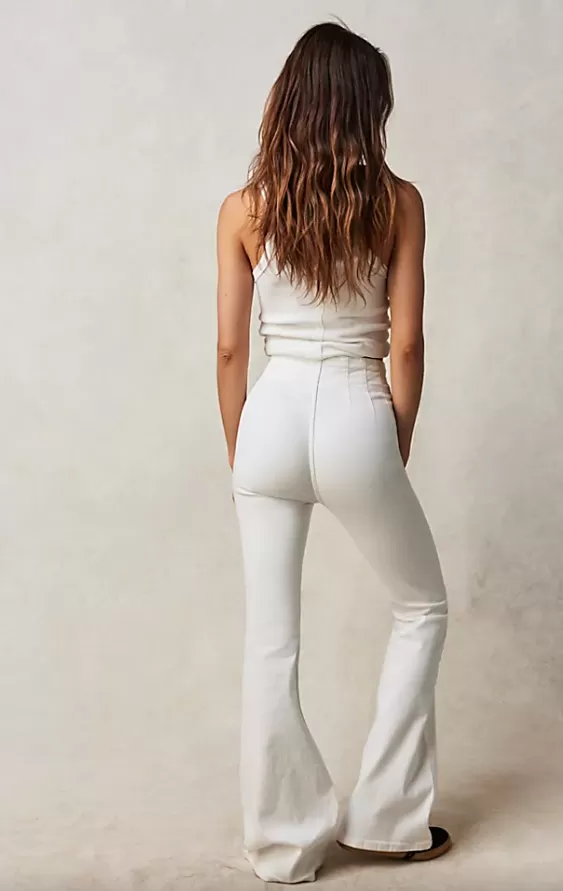 Free People Jayde Flare Jeans - Pure White