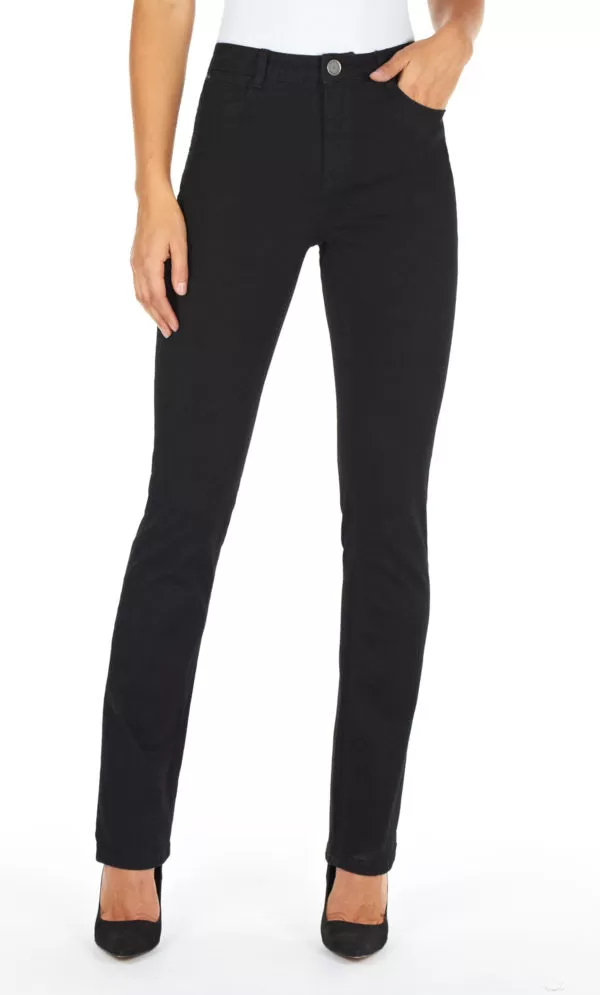 French Dressing Jeans Petite Olivia Straight Leg in Black