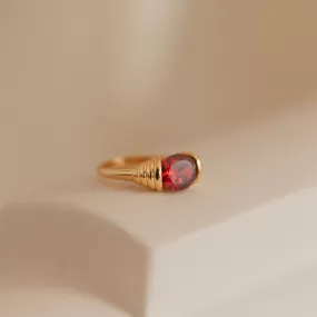 Garnet Signet Ring