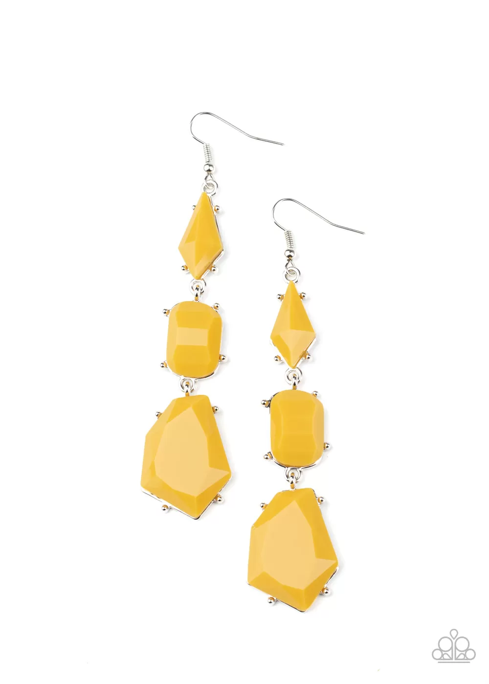 Geo Getaway Yellow-Earrings