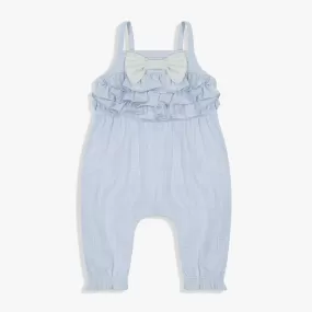 Girls Blue Striped Coverall