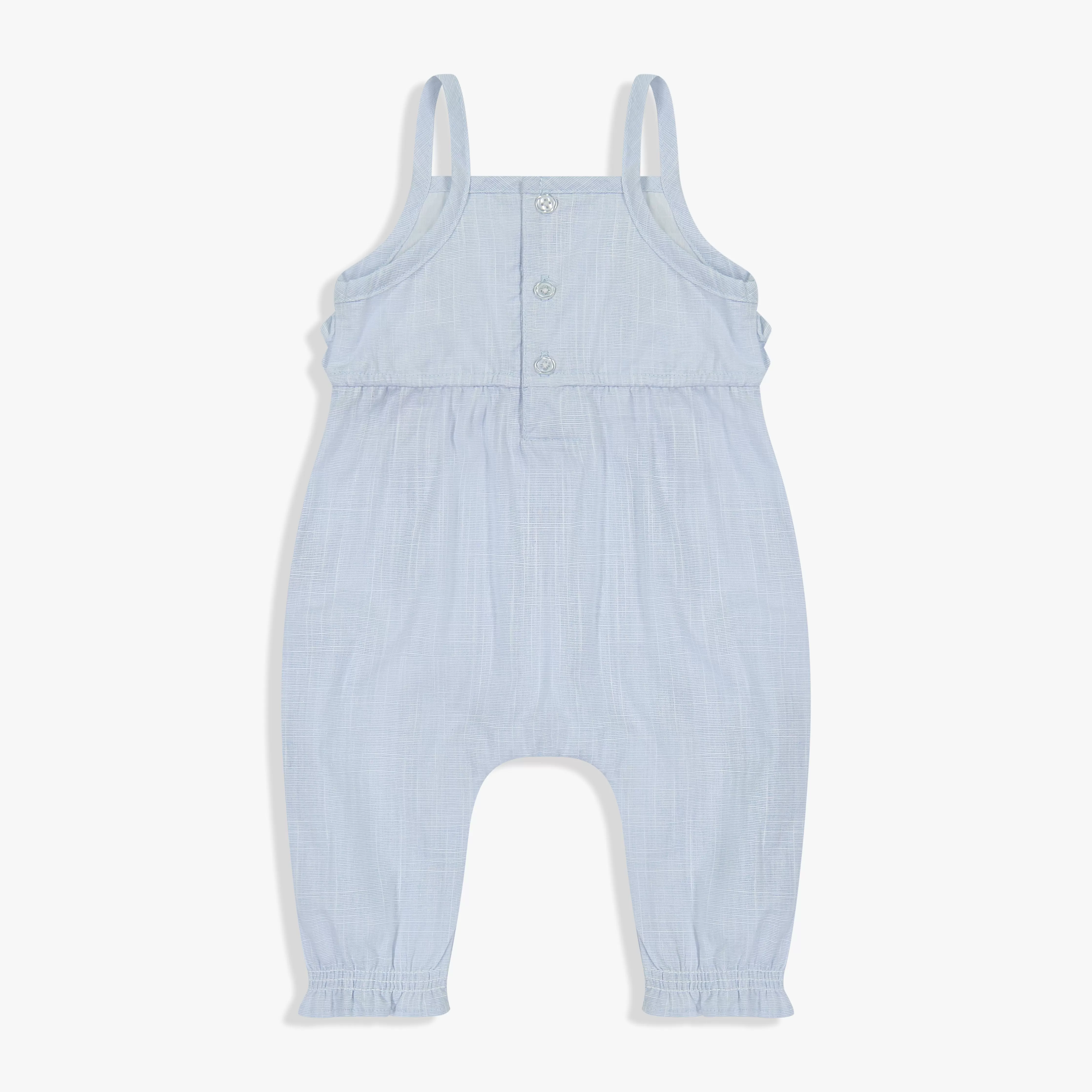 Girls Blue Striped Coverall