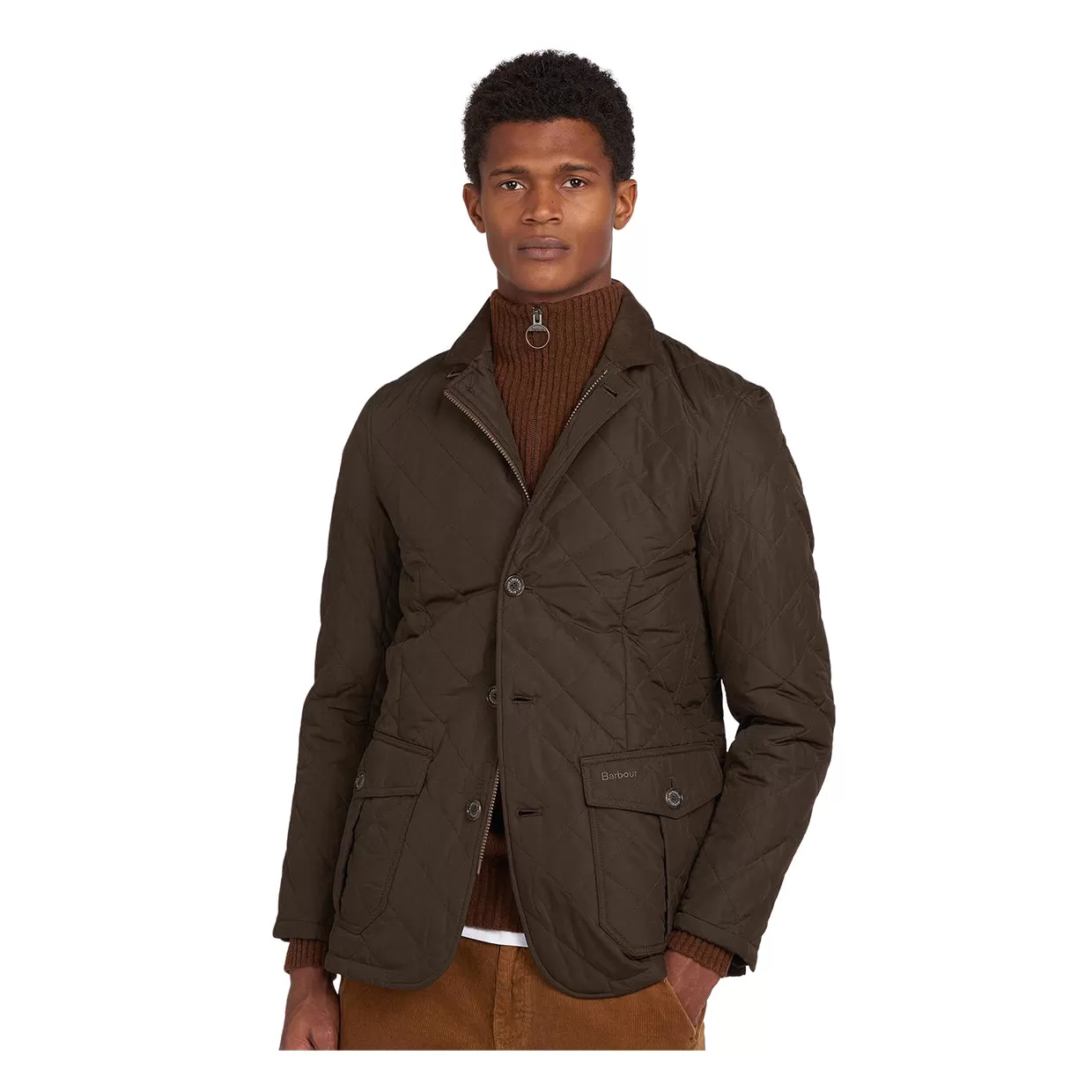 Giubbino Uomo Barbour Quilted Lutz Verde Oliva