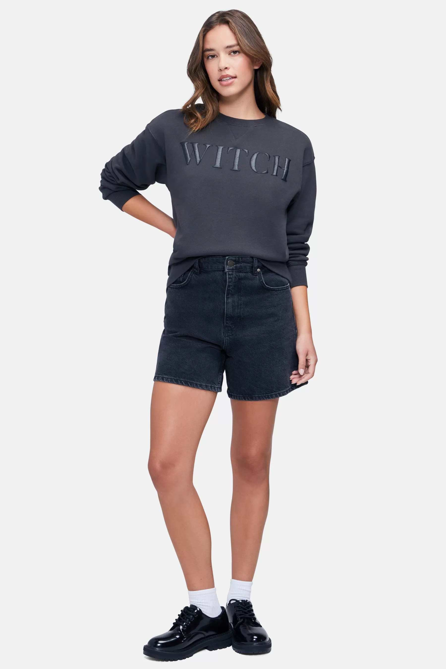 Glitter Witch Cody Sweatshirt | Pirate Black