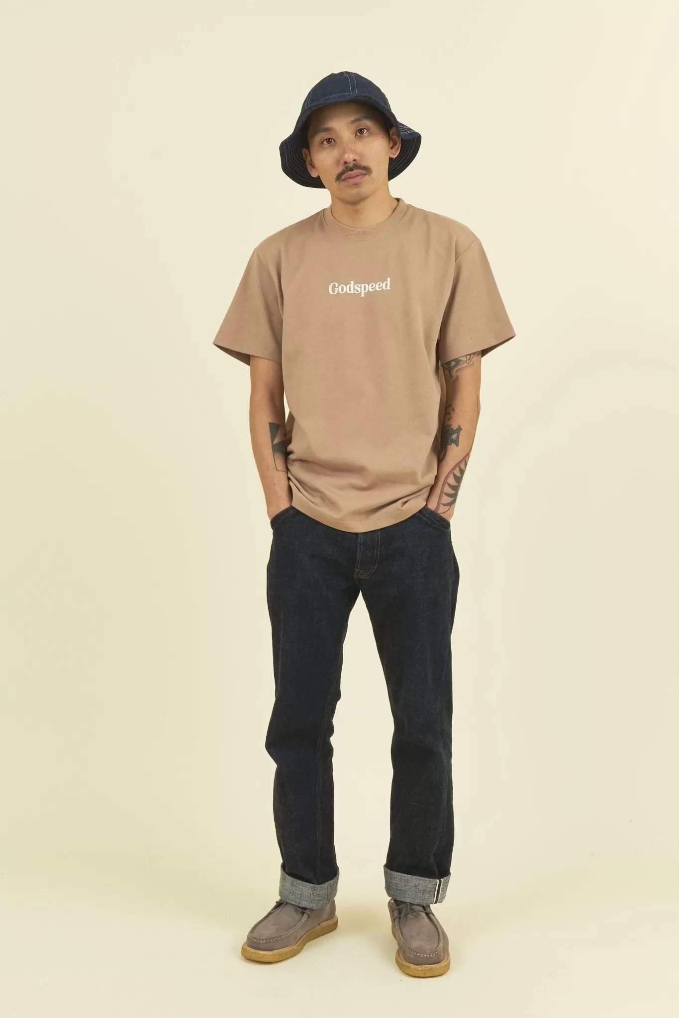 Godspeed 'Zenith' Heavyweight Organic T-Shirt - Brown