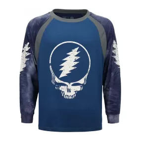 Grateful Dead | UPF 50 Swim Shirt Long Sleeve | Blue Tie Dye Loose Fit