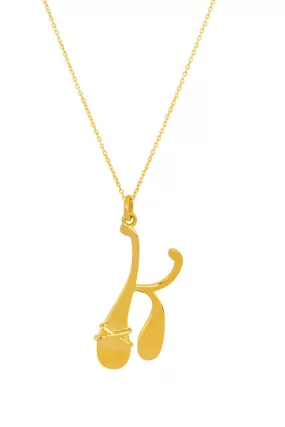 Heirloom 'K' Alpha Charm Necklace