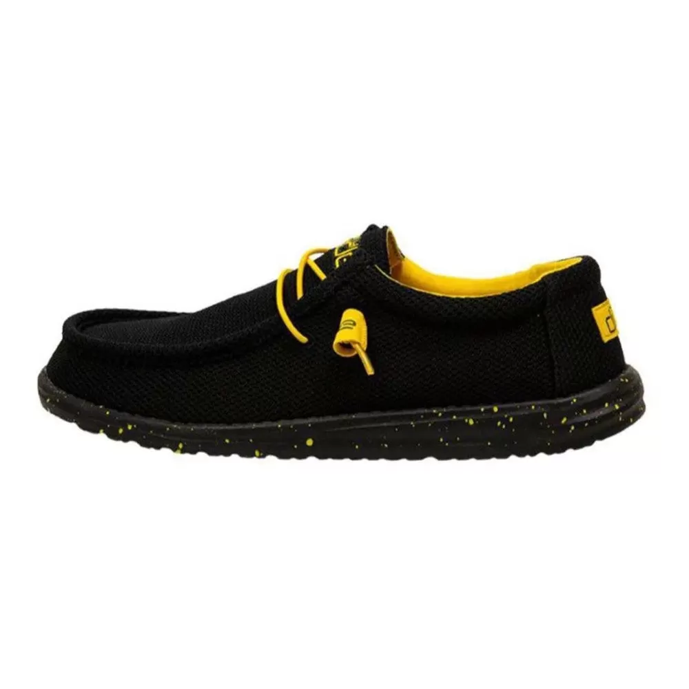 'Hey Dude' Men's Wally Sox - Black / Yellow