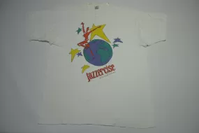 Jazzercise International Vintage 90's Globe Earth FOTL USA Single Stitch T-Shirt