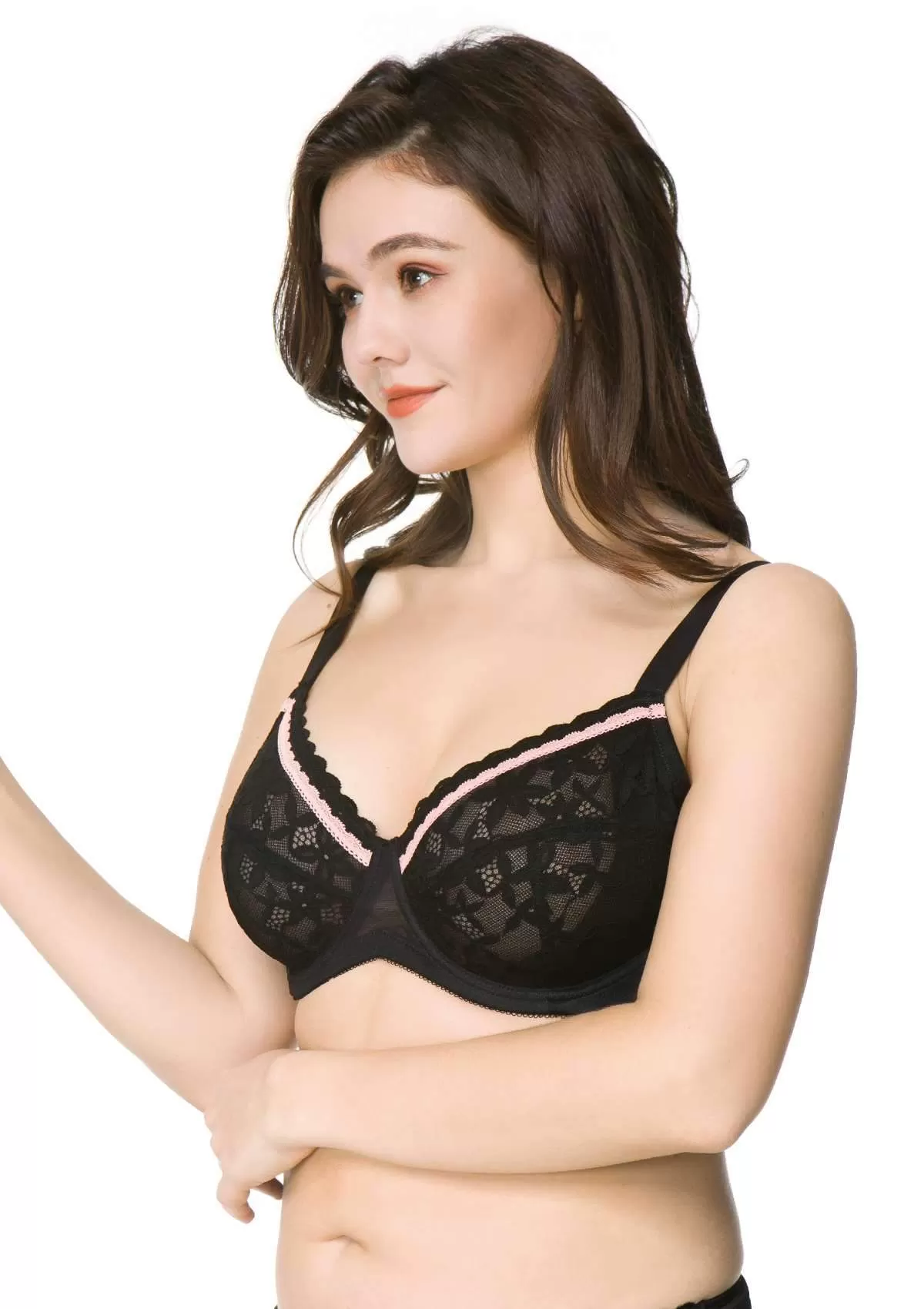 Jessamine Contrast Color Lace Underwire Bra