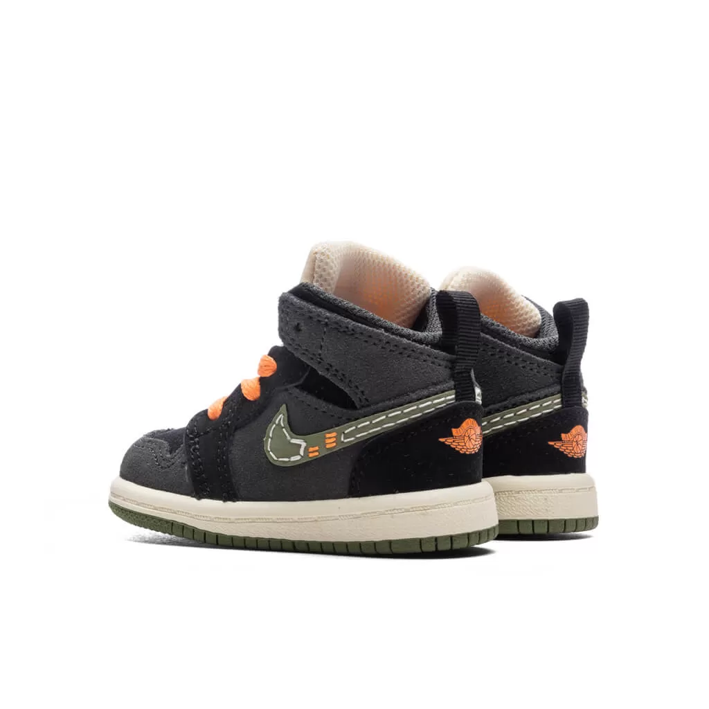 Jordan 1 Mid SE Craft (TD) - Anthracite/Sky J Light Olive/Black