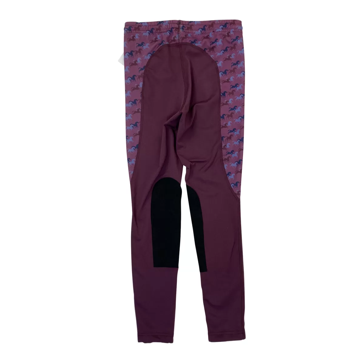 Kerrits Knee Patch Performance Tights in Huckleberry/Horses - Children's Large