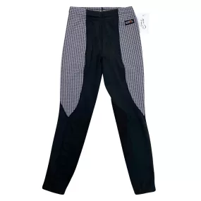 Kerrits Performance Tights in Black/Grey Houndstooth - Children's Small