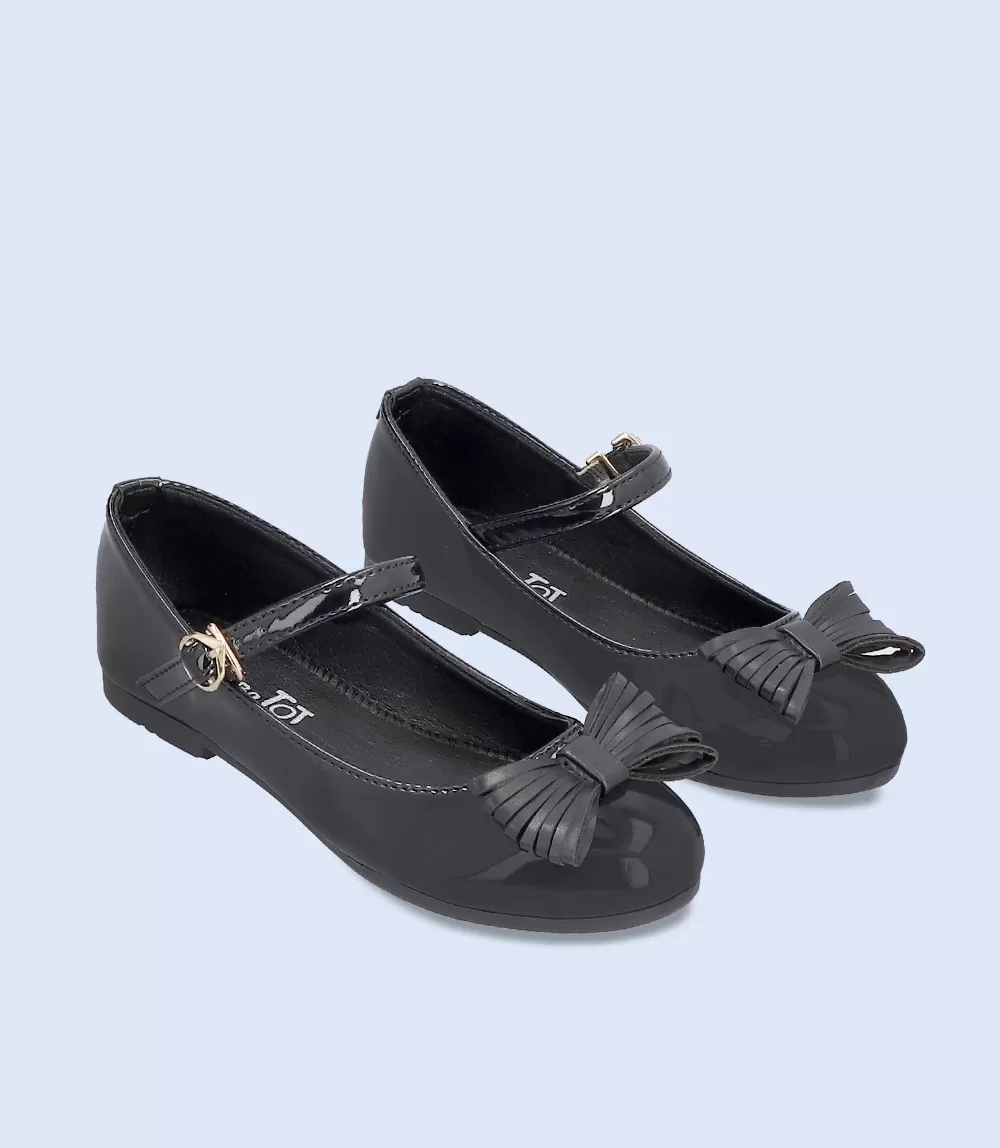 KG0042-BLACK-Girls Casual School Shoes