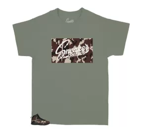 Kids Retro 10 Woodland Camo Shirt - ST Camo Box - Olive