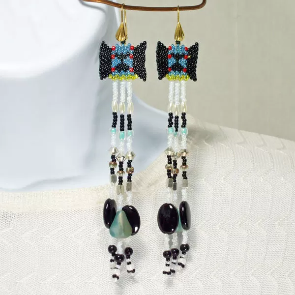 Lahela Fringe Totem Earrings