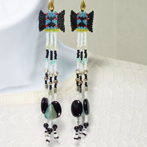 Lahela Fringe Totem Earrings