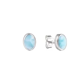 Larimar Statement Stud Earrings