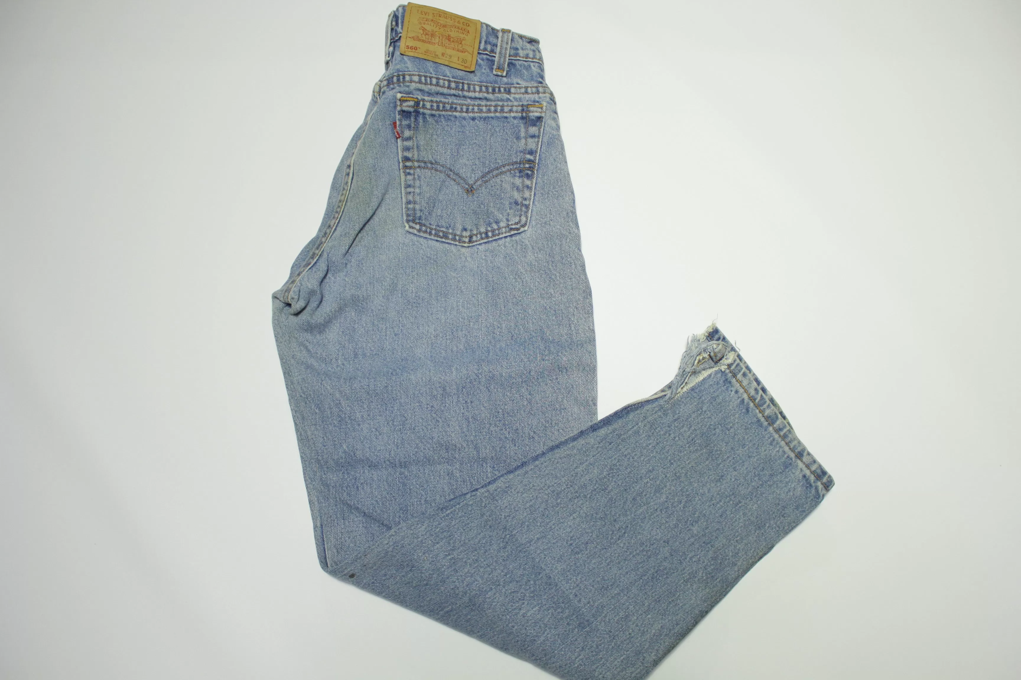 Levis 560 Vintage 90's Denim Grunge Punk Red Tab Made in USA Blue Jeans