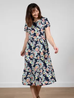 Lily & Me - Lilac Dress Vintage Floral - Navy