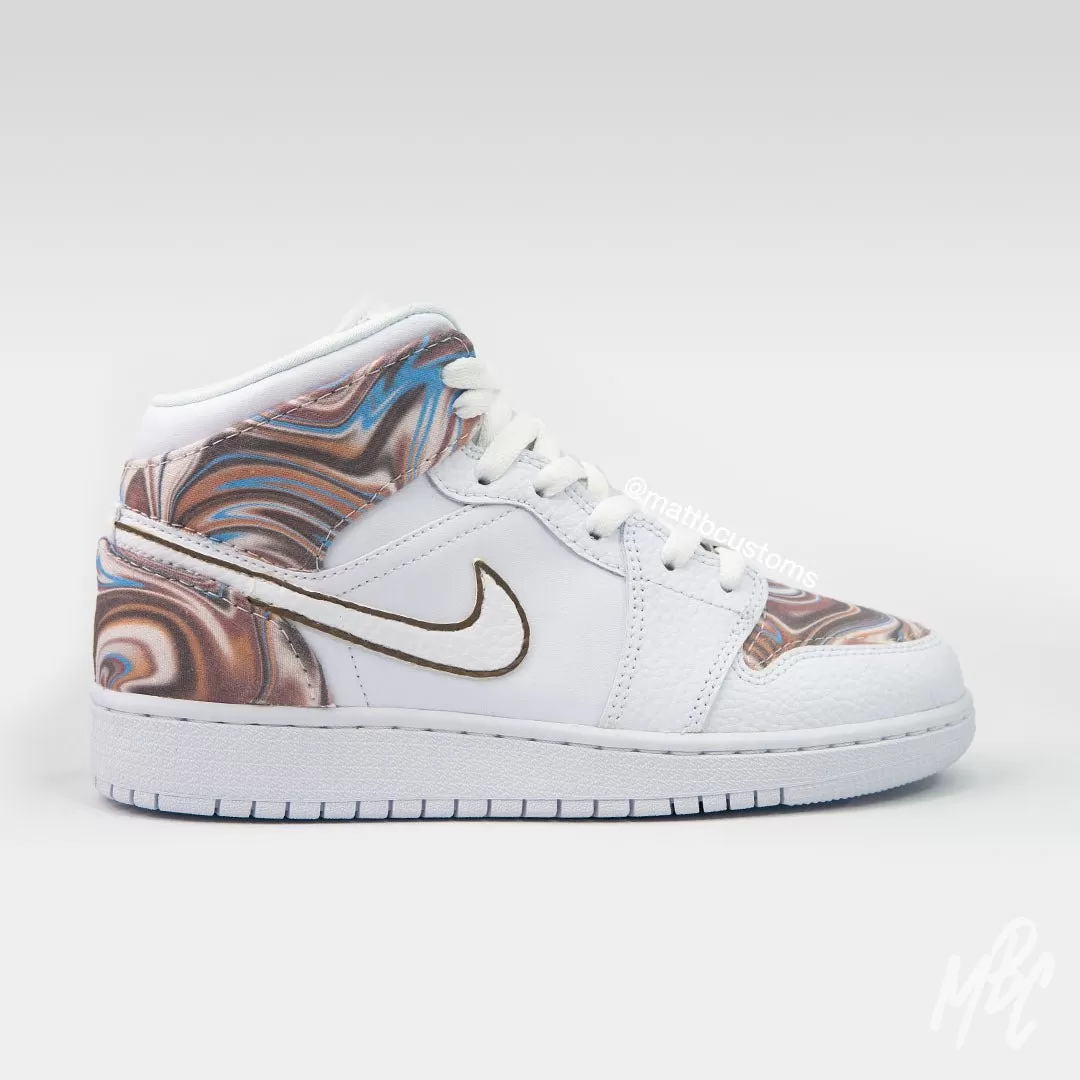 Liquid Marble - Jordan 1 Mid Custom