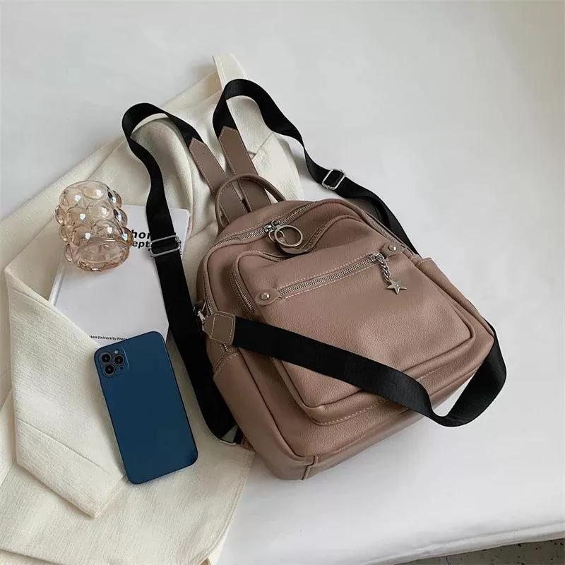 Luxury Soft Leather Cool Backpack RB551 - School Shoulder Bag