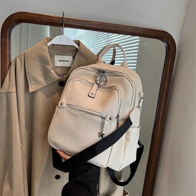 Luxury Soft Leather Cool Backpack RB551 - School Shoulder Bag