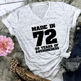 Made in 72 | 50th Birthday Shirt | Funny Birthday Shirt