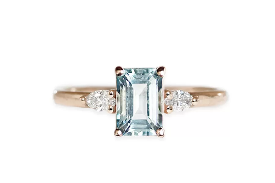 Marina Aquamarine   Diamond Ring