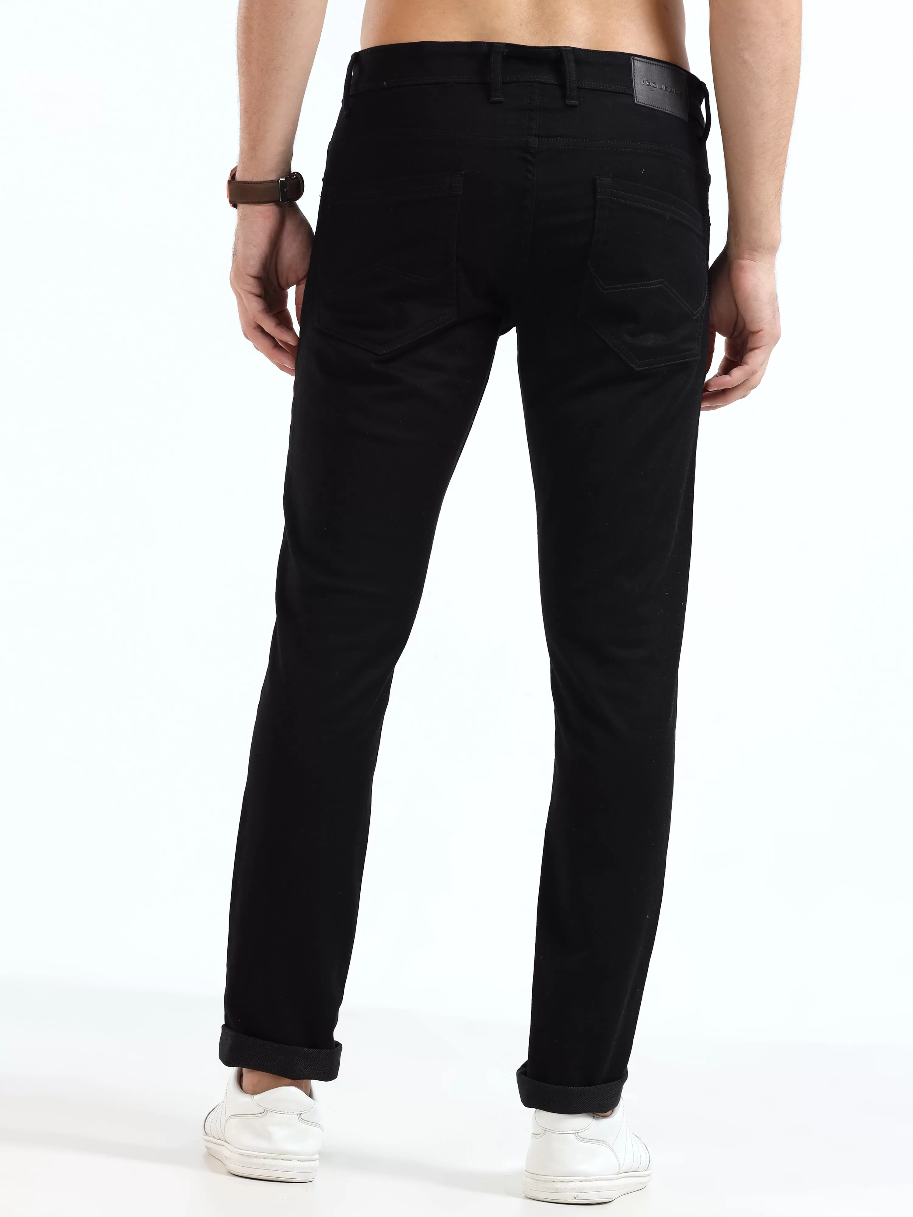 MEN'S BLACK SOLID SLIM FIT JEANS