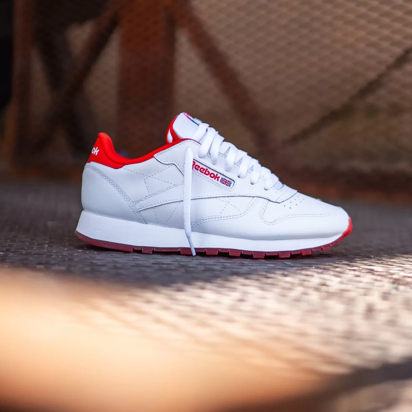 Mens Reebok Classic Leather (White/Red)