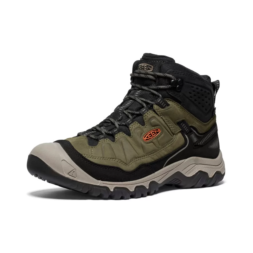 Men's Targhee IV Waterproof Hiking Boot  |  Dark Olive/Gold Flame