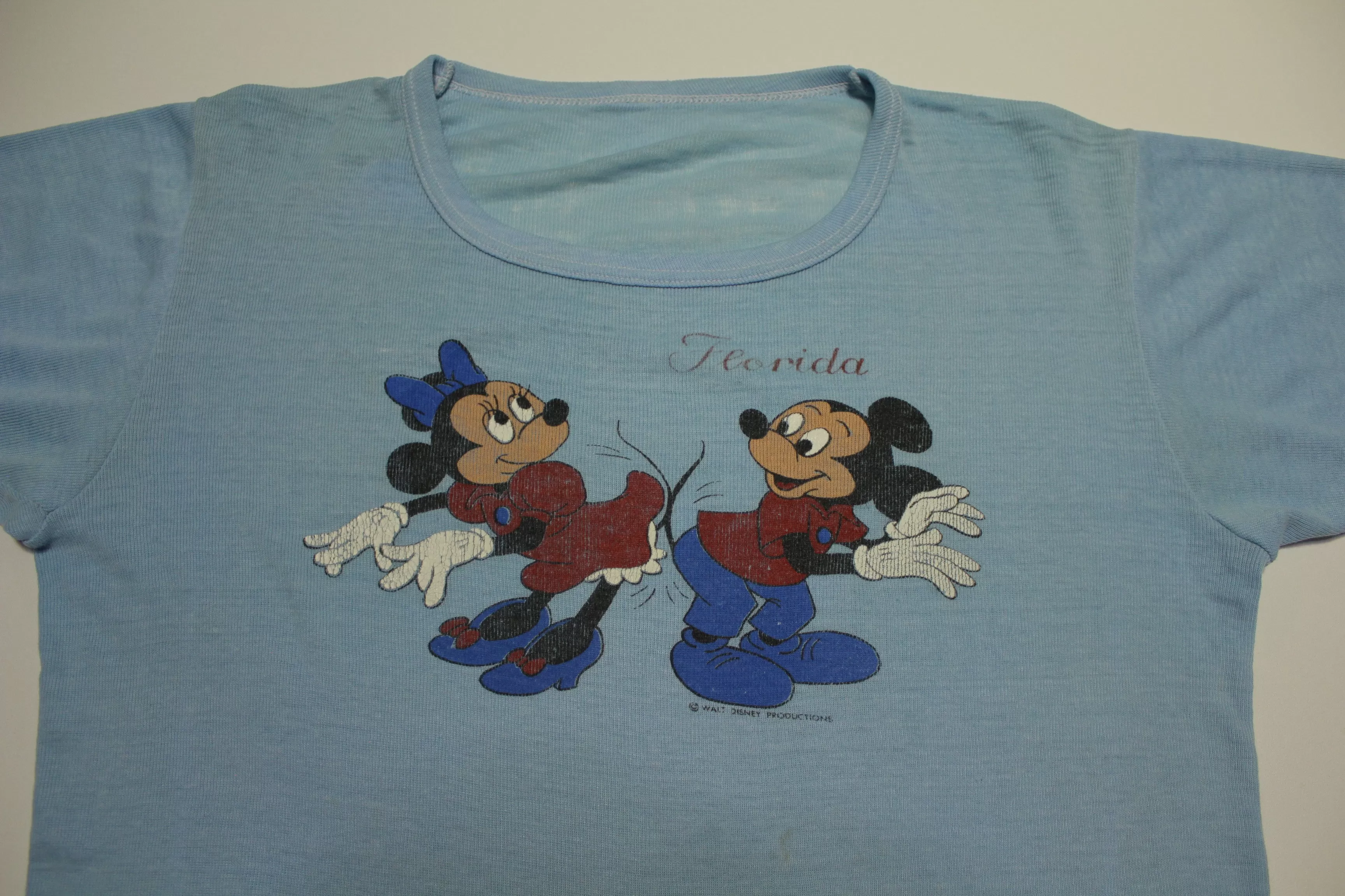 Mickey & Minnie Mouse Vintage 70's Florida Walt Disney Productions Original T-Shirt