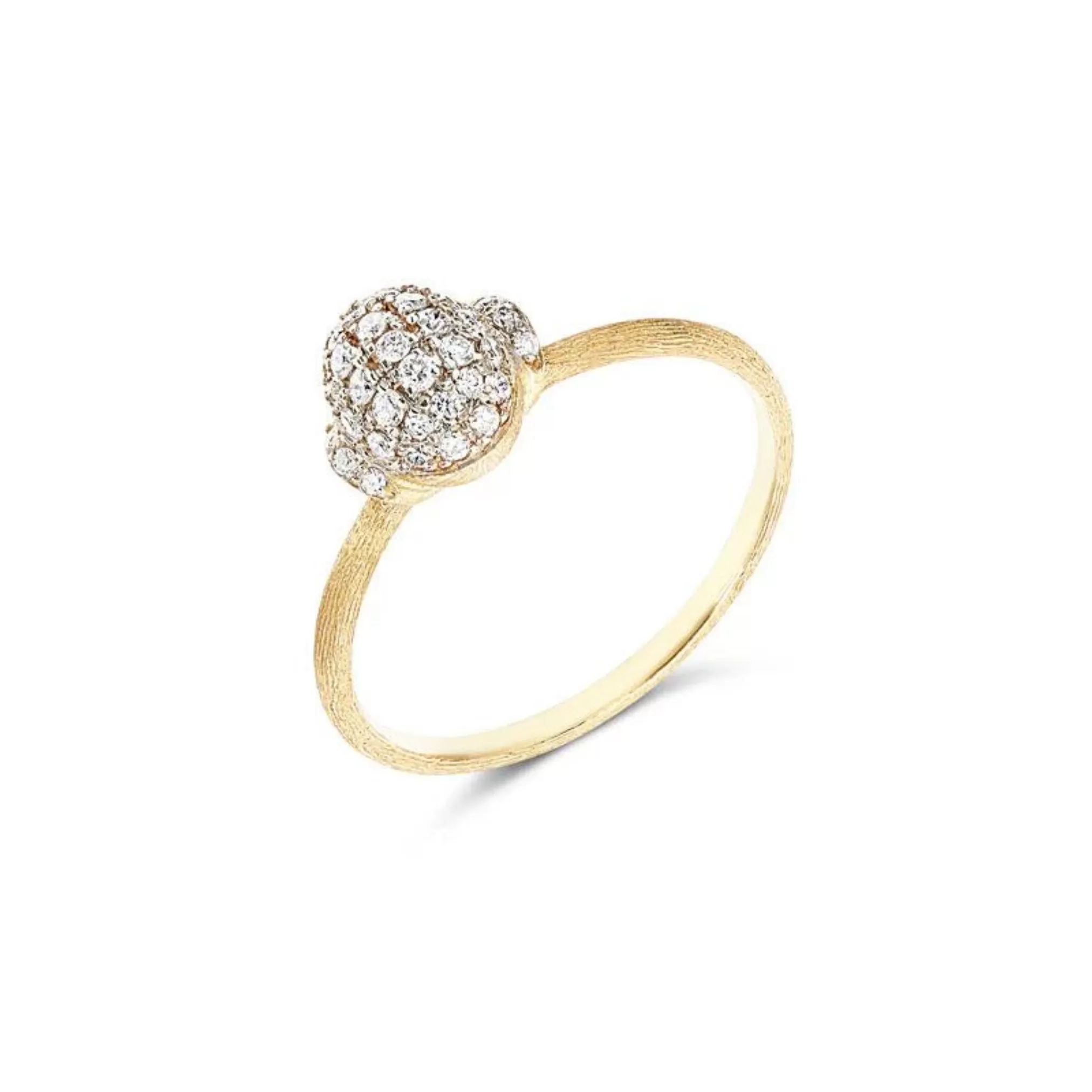 NANIS ELITE 18K YELLOW GOLD BOULE DIAMOND RING