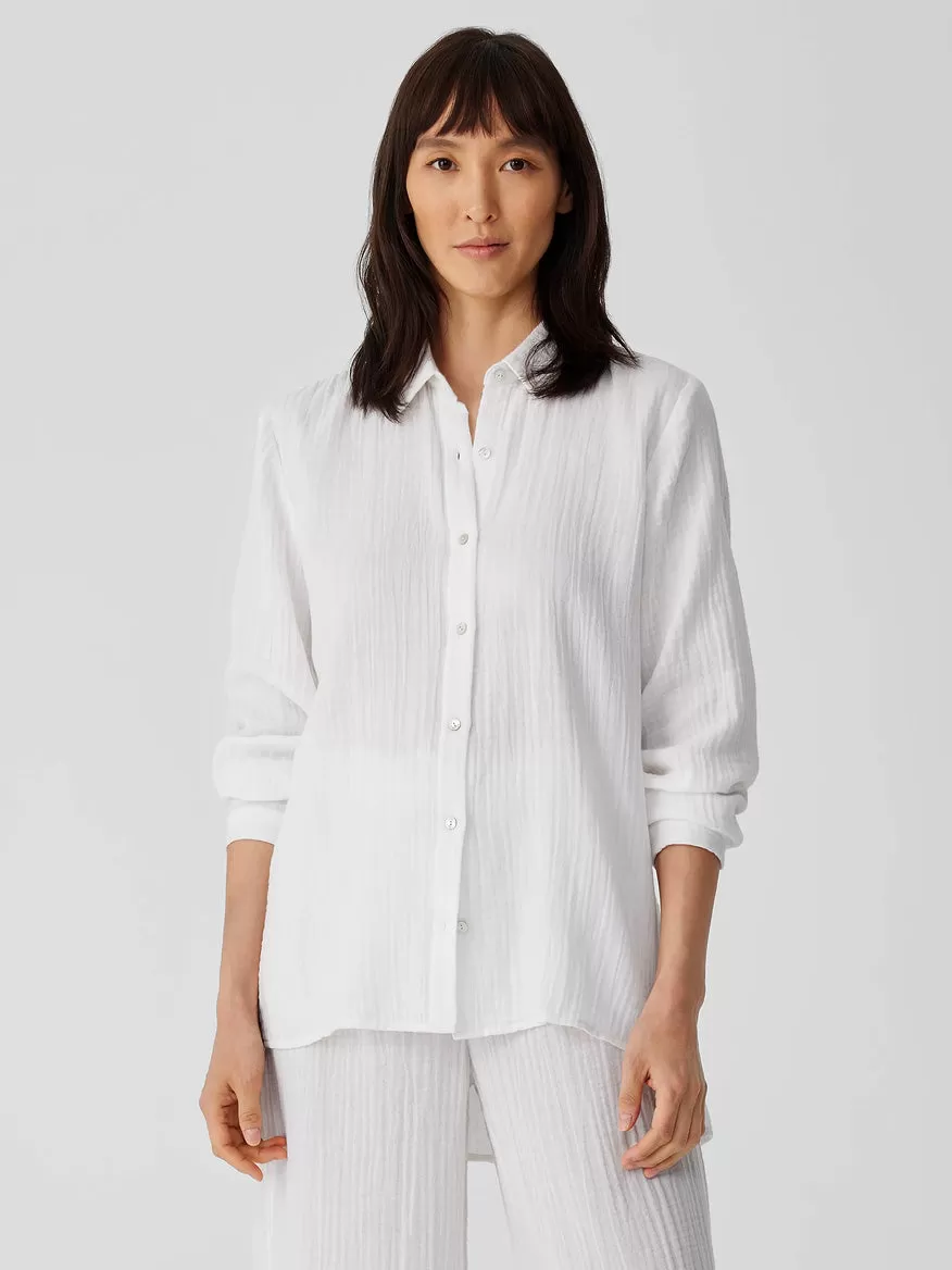 ORGANIC COTTON GAUZE CLASSIC COLLAR SHIRT