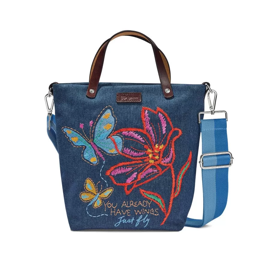 Petalwings Embroidered Medium Messenger Bag