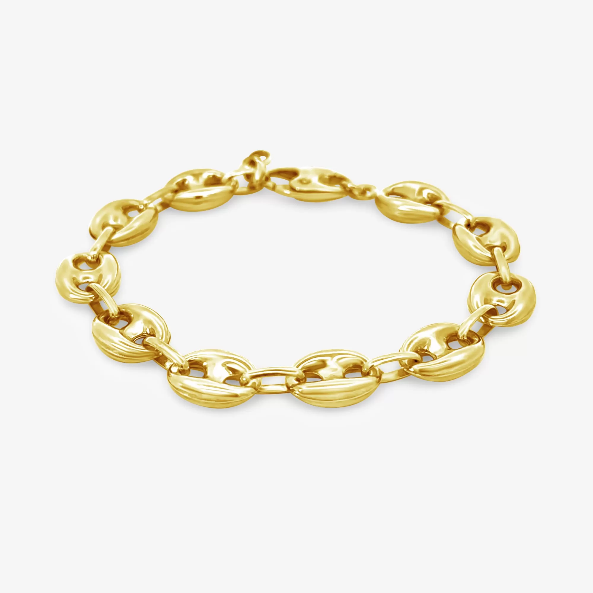 Petite Puffed Anchor Link Bracelet