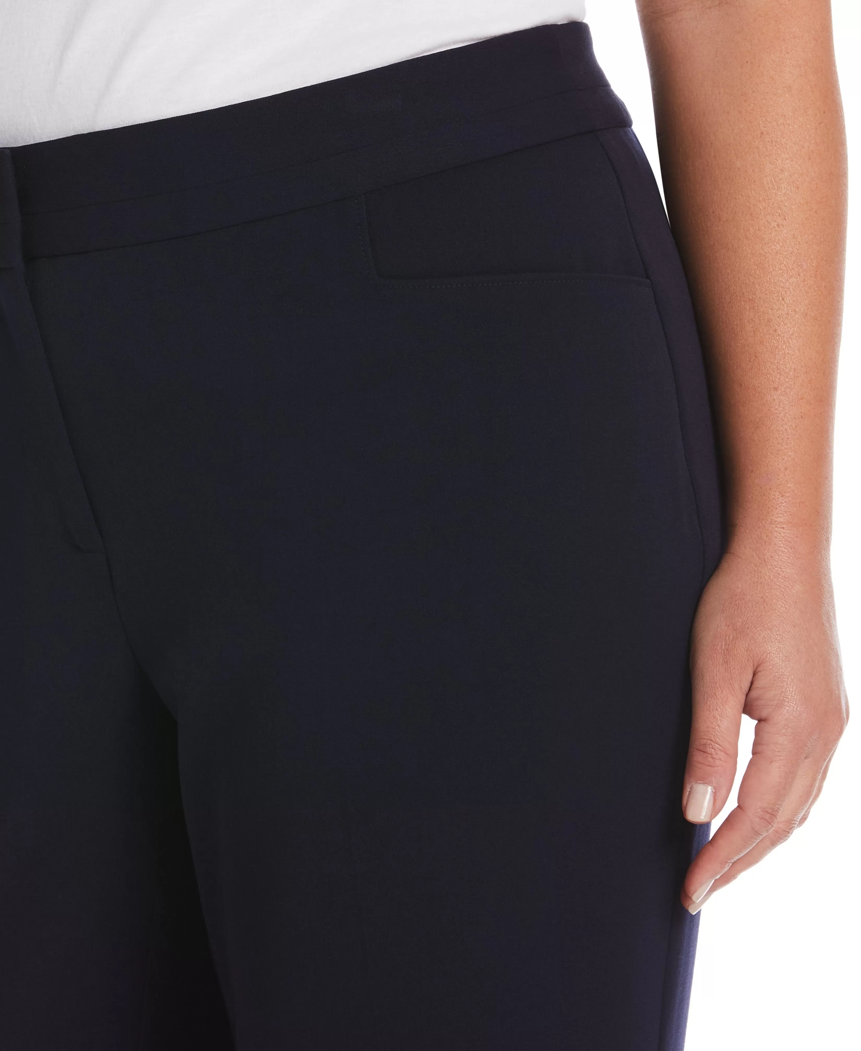 Plus Size Gabardine Straight Leg Pant - Curvy Fit