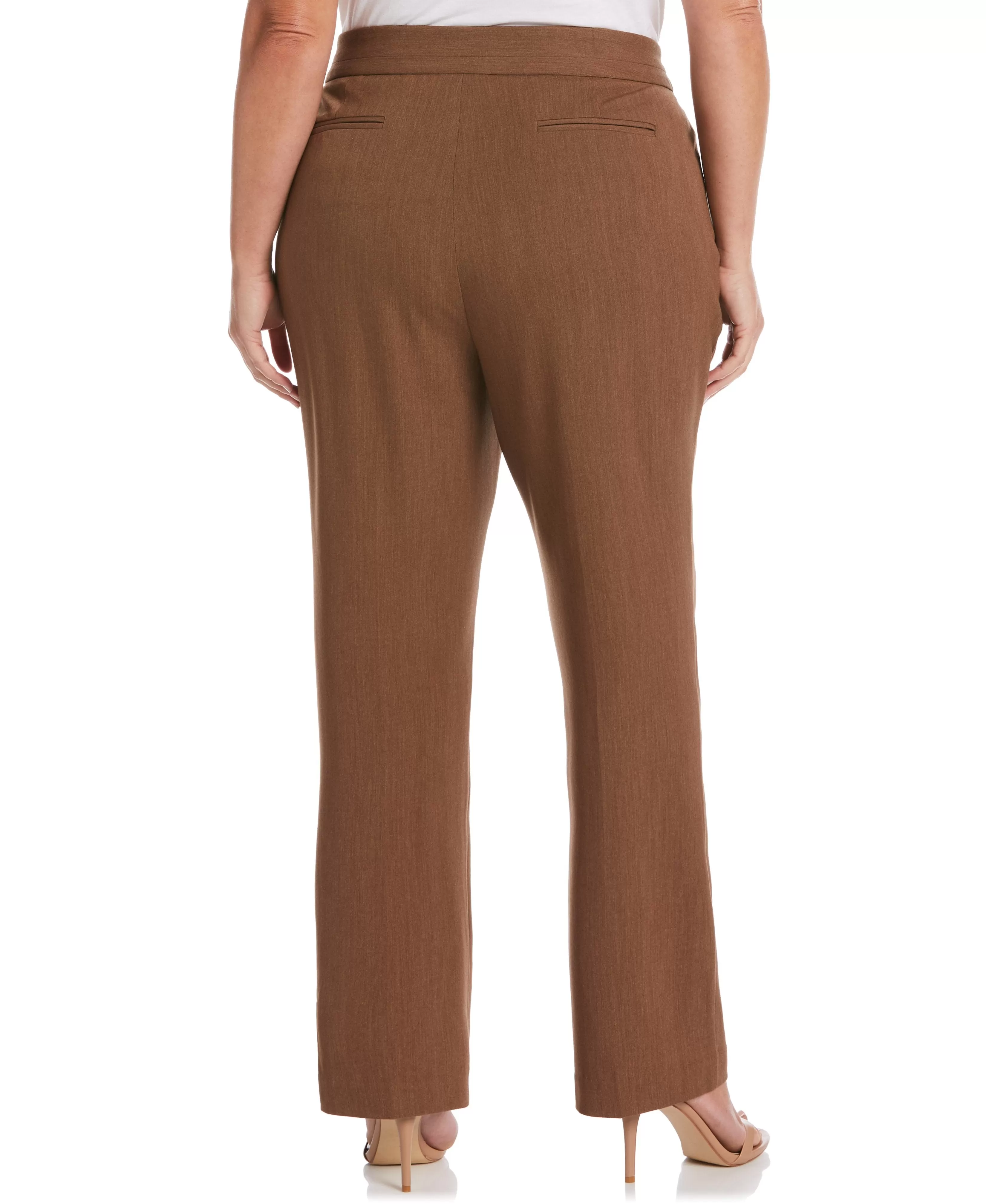 Plus Size Gabardine Straight Leg Pant - Curvy Fit