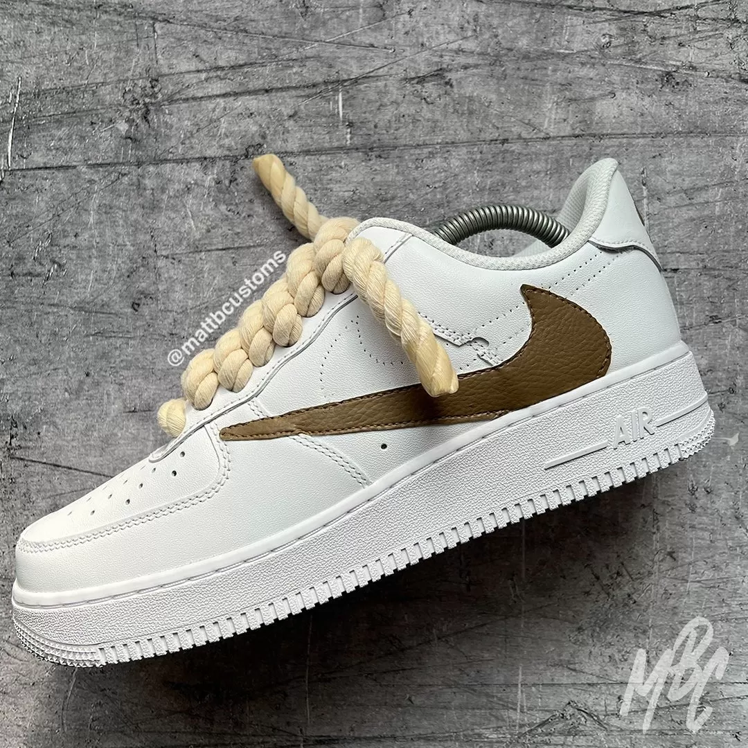 "Reverse Swoosh" Thicc Lace - Air Force 1 Custom