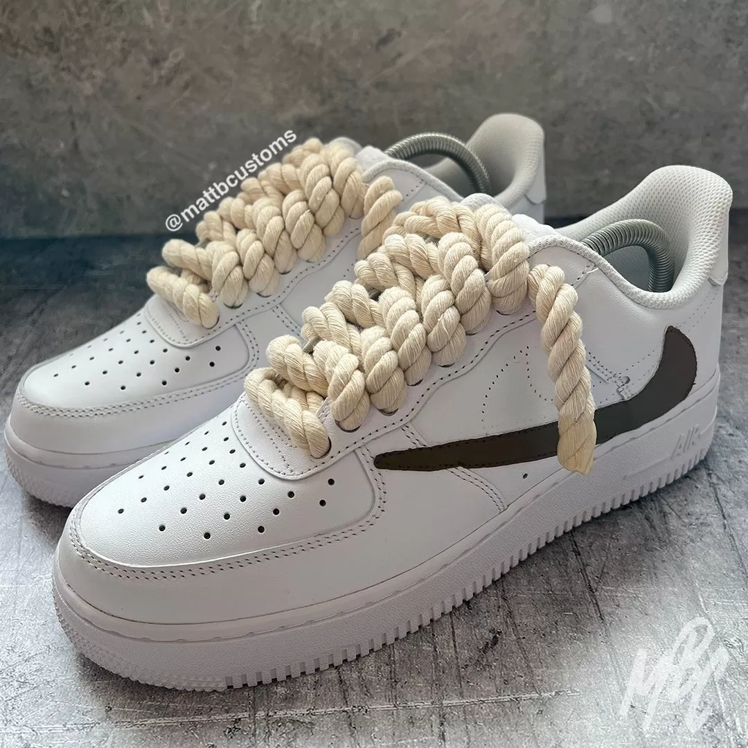 "Reverse Swoosh" Thicc Lace - Air Force 1 Custom