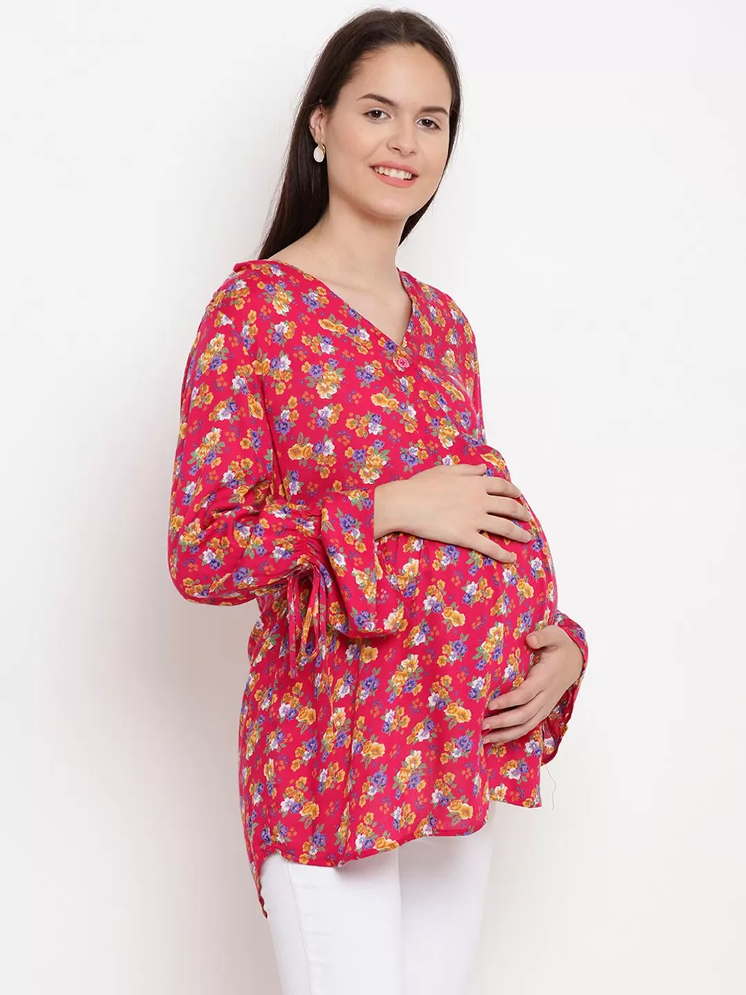 Red Maternity and Pregnancy Top